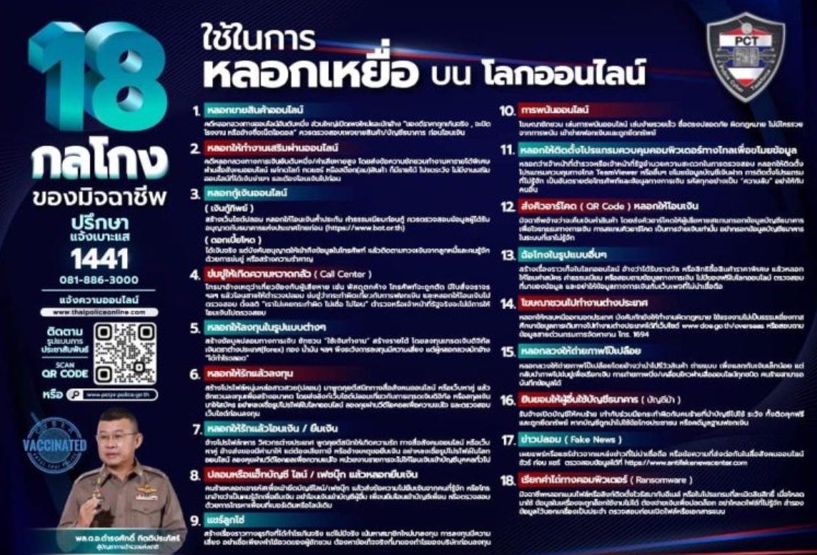 เตือนภัย !!! 18 กลโกง ของมิจฉาชีพ ที่ใช้ในการหลอกเหยื่อ บนโลกออนไลน์